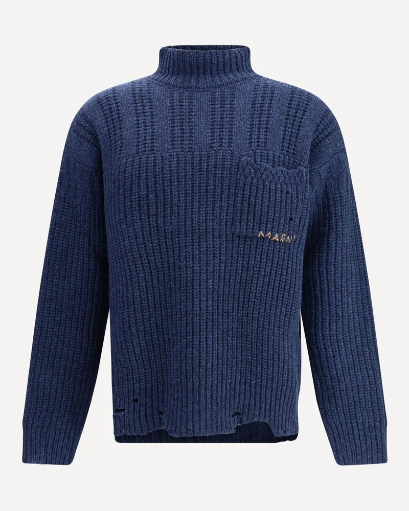 Marni Wool Sweater Male Blue