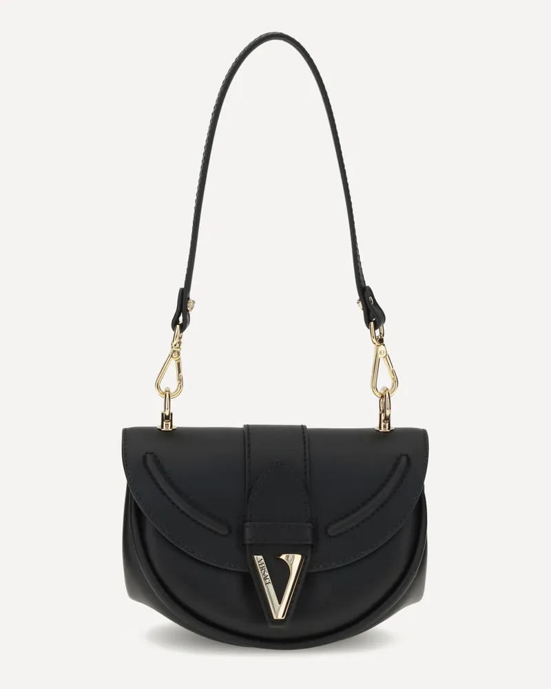 Versace Virtus small Shoulder Bag Female Black