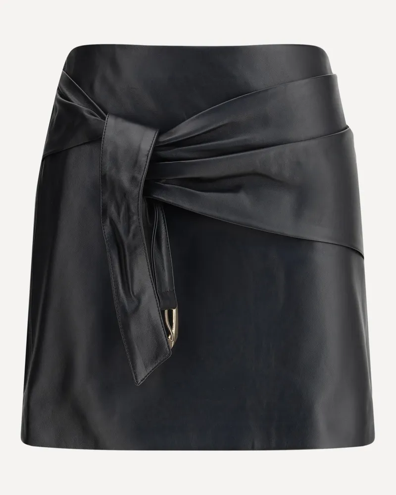 Versace Lambskin Miniskirt Female Black