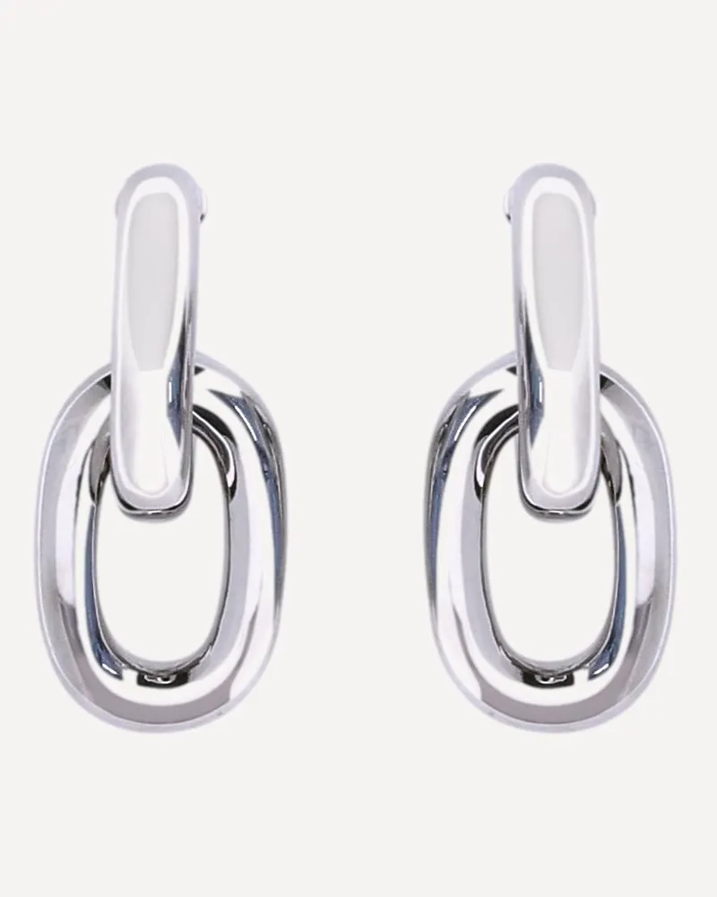 Paco Rabanne Double XL Link Earrings Female Silver