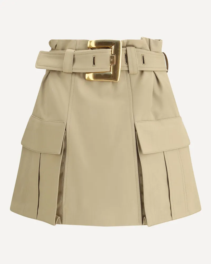 Balmain Cargo Miniskirt Female Beige