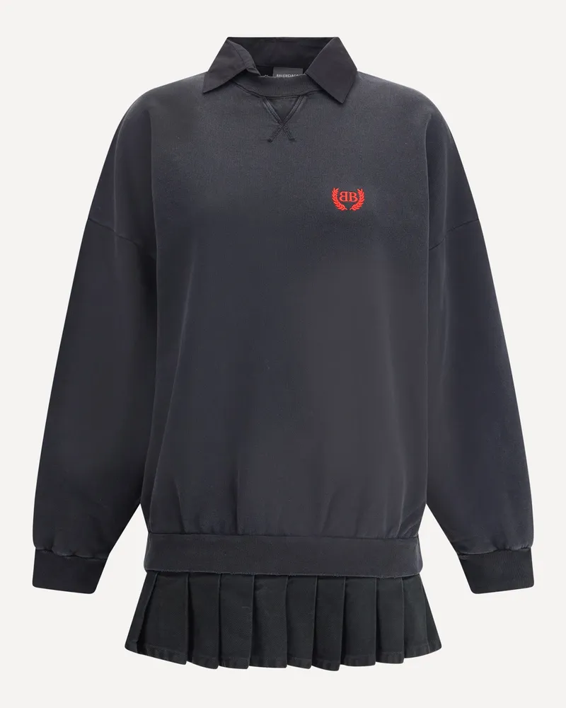 Balenciaga Swatshirt Dress Female Black