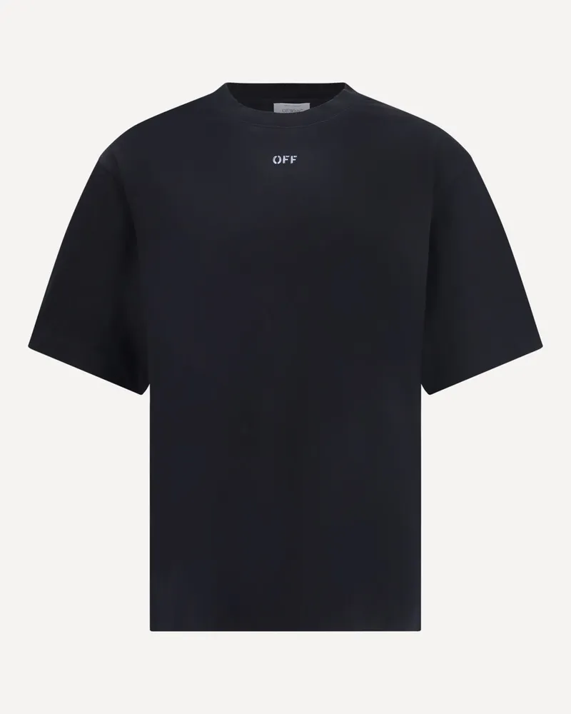 OFF-WHITE Stencil Arrow Skate Logo T-Shirt Male Black