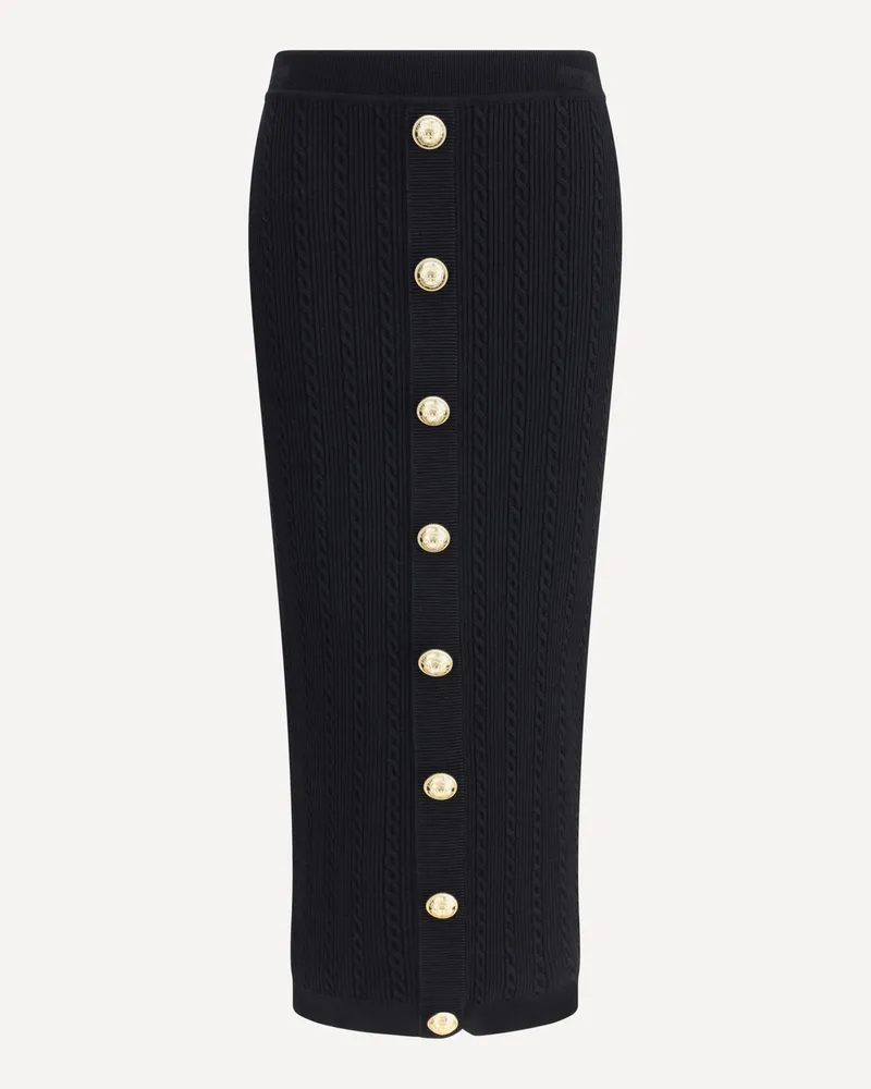 Balmain Knit midi Skirt Female Gold