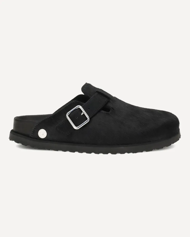 Birkenstock Pony hair Boston Mules with narrow fit Female Black