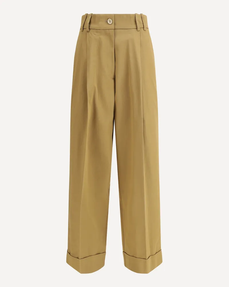 P.A.R.O.S.H. P. A.R. O.S. H. Cedro trousers in cotton Female Beige