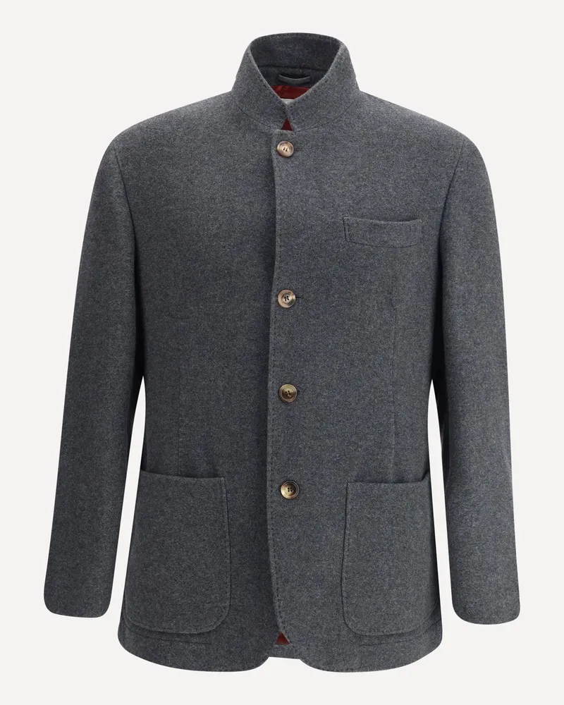 Brunello Cucinelli Cashmere Jackets Male Grey