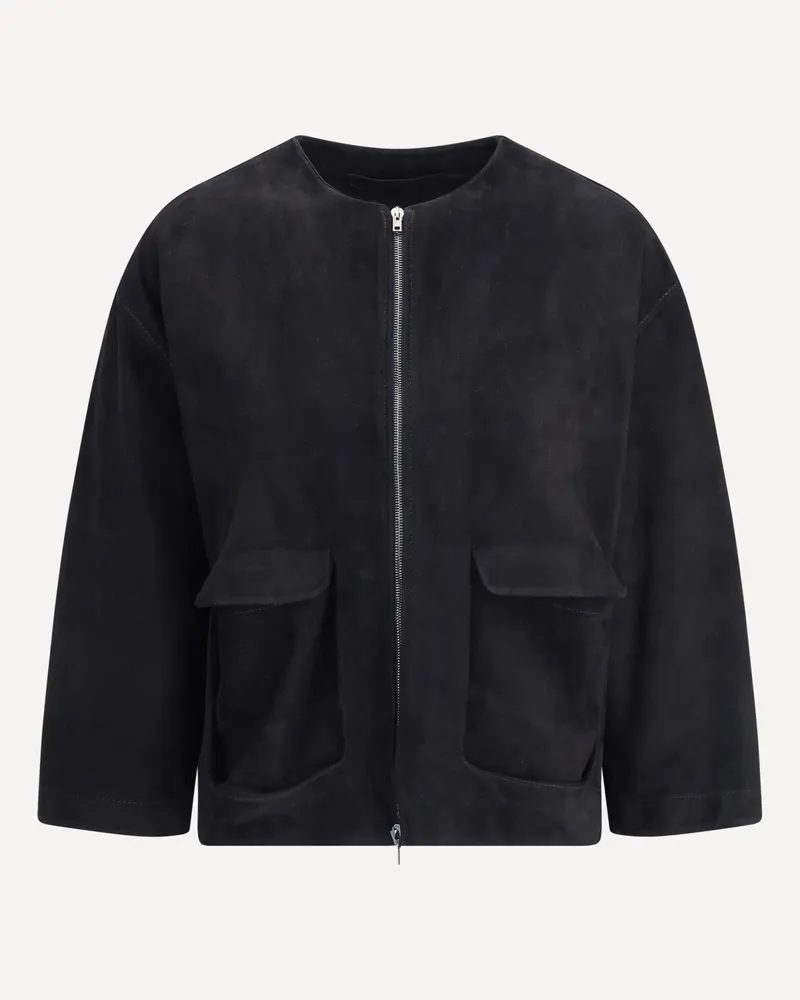 Salvatore Santoro Suede leather Jacket Female Black