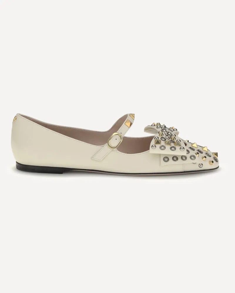 Valentino Garavani Mary-Jane Bowow Ballerinas Female Cream