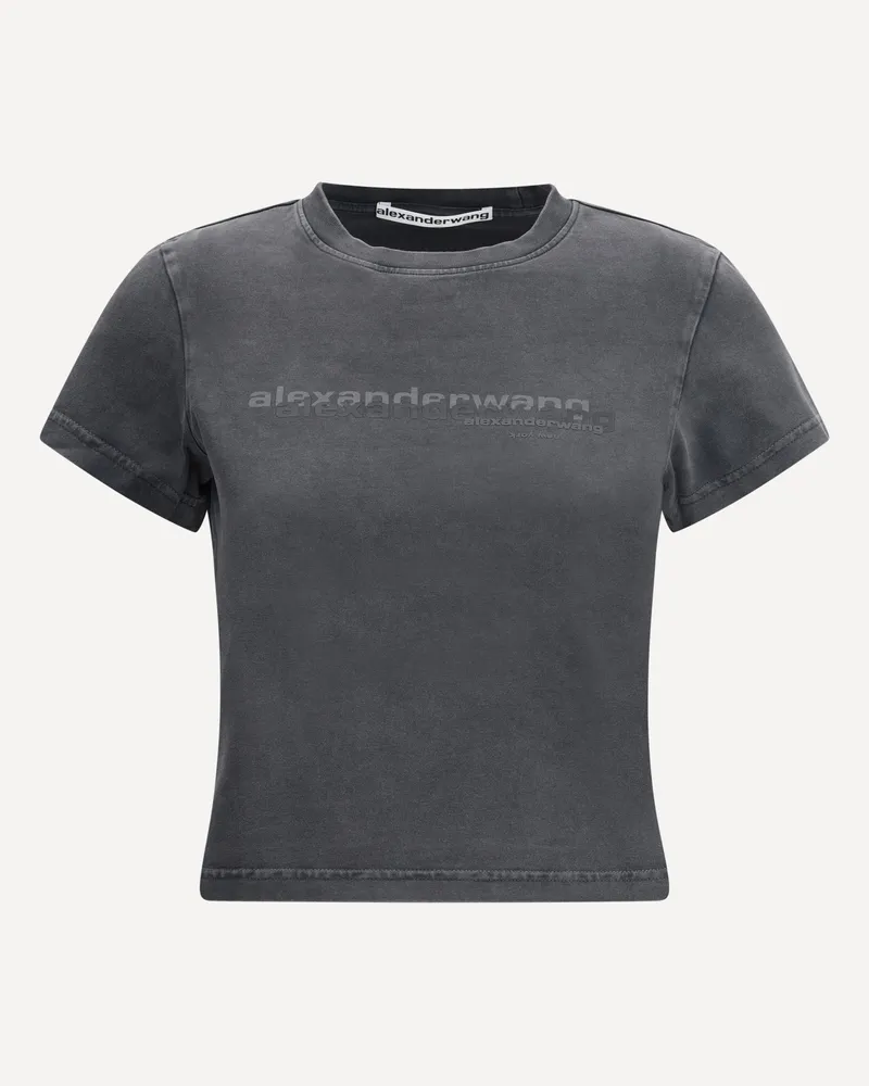 Alexander Wang Cropped T-Shirt Female Black