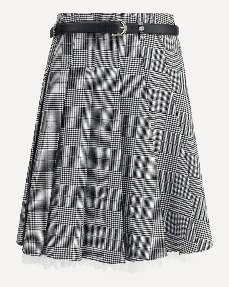 Self-Portrait Prince of Wales print Miniskirt Female Grey