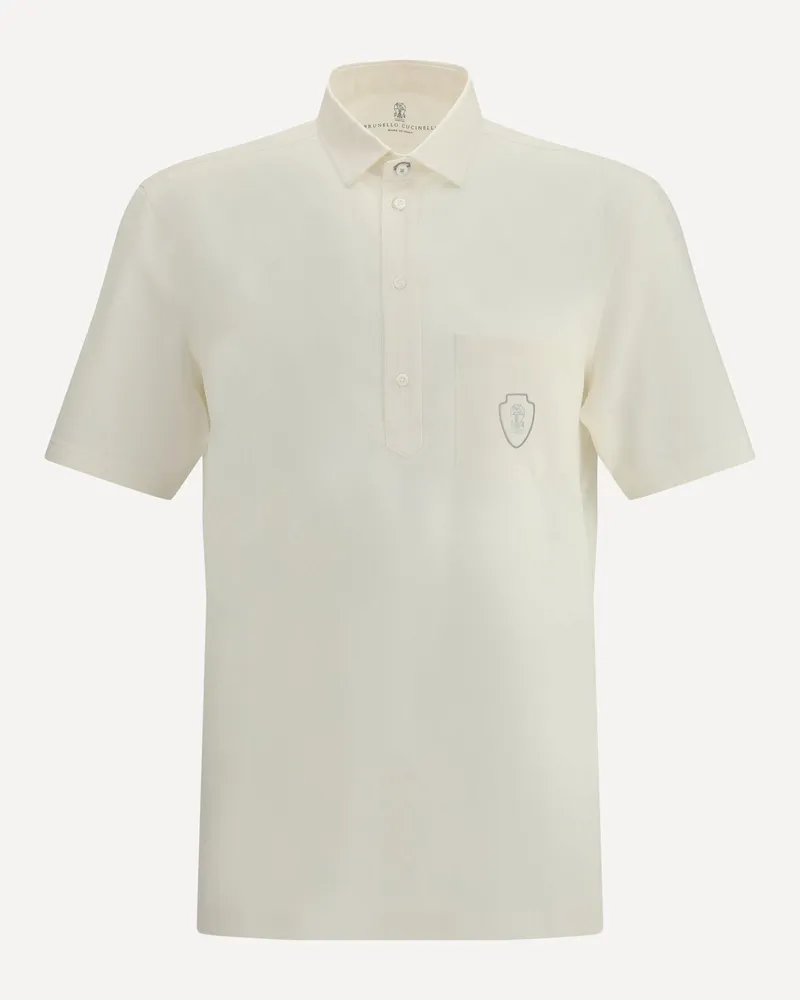 Brunello Cucinelli vIrgin Wool Polo Male White