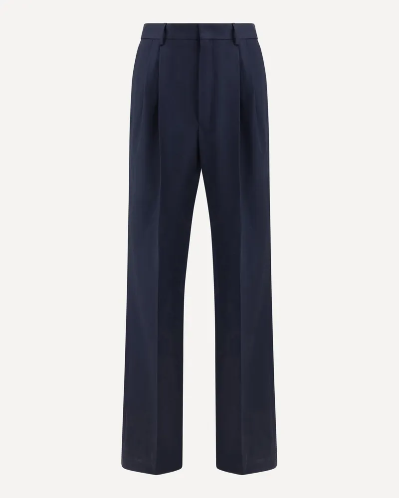 Dries van Noten High waist wide leg Pants Male Blue