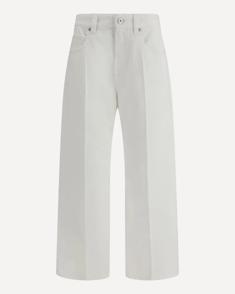 Brunello Cucinelli Contemporary Square Trousers Female White