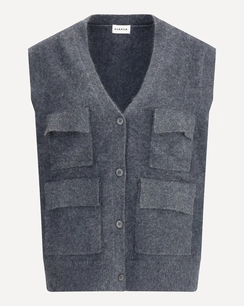P.A.R.O.S.H. P. A.R. O H. Maxi pocket Vest Female Grey