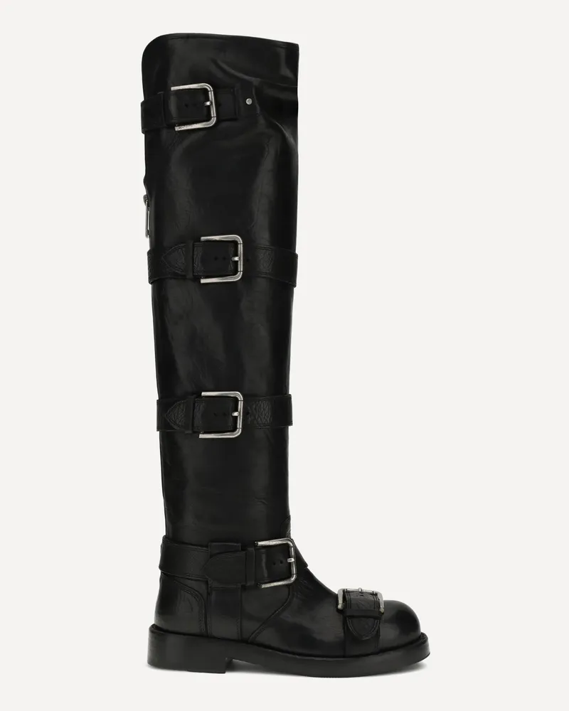 Dolce & Gabbana Horse Boots Female Black