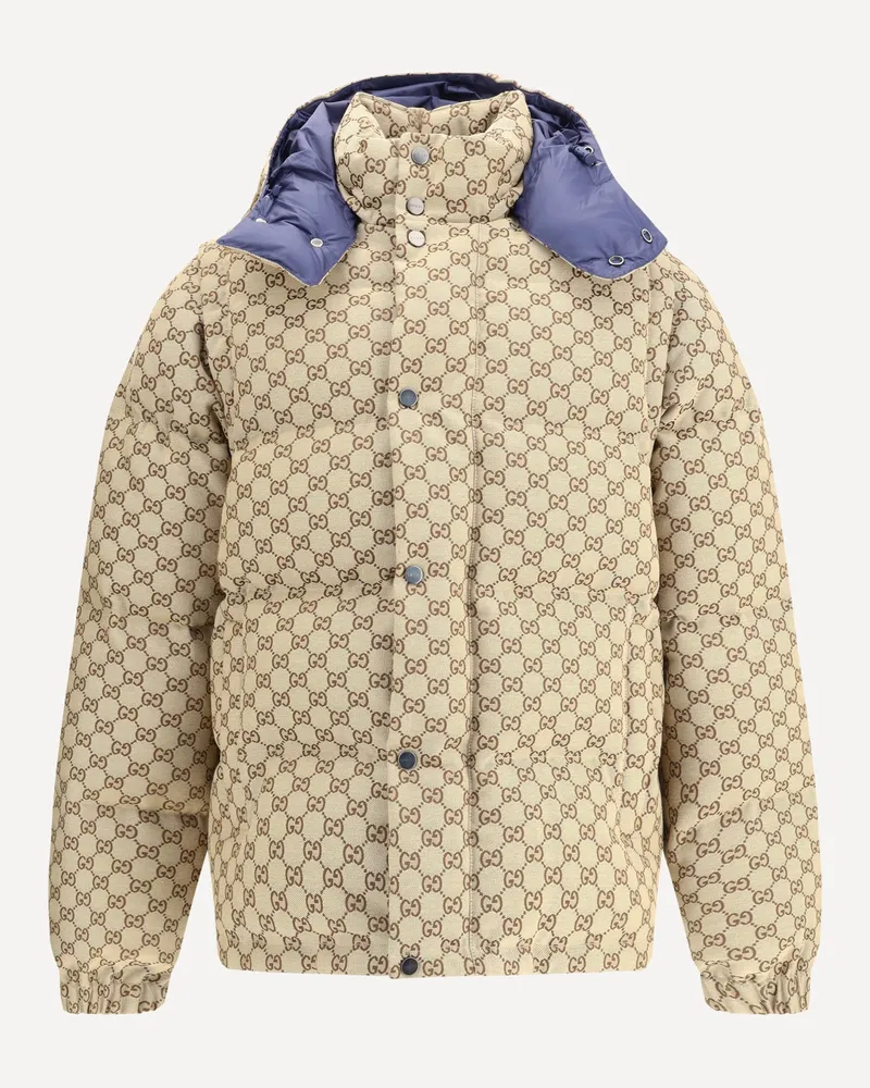 Gucci GG patterned padded Down Jacket Male Beige