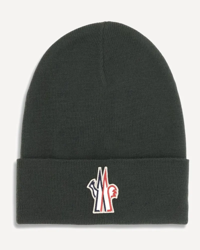 Moncler Wool Beanie Hat Male Black