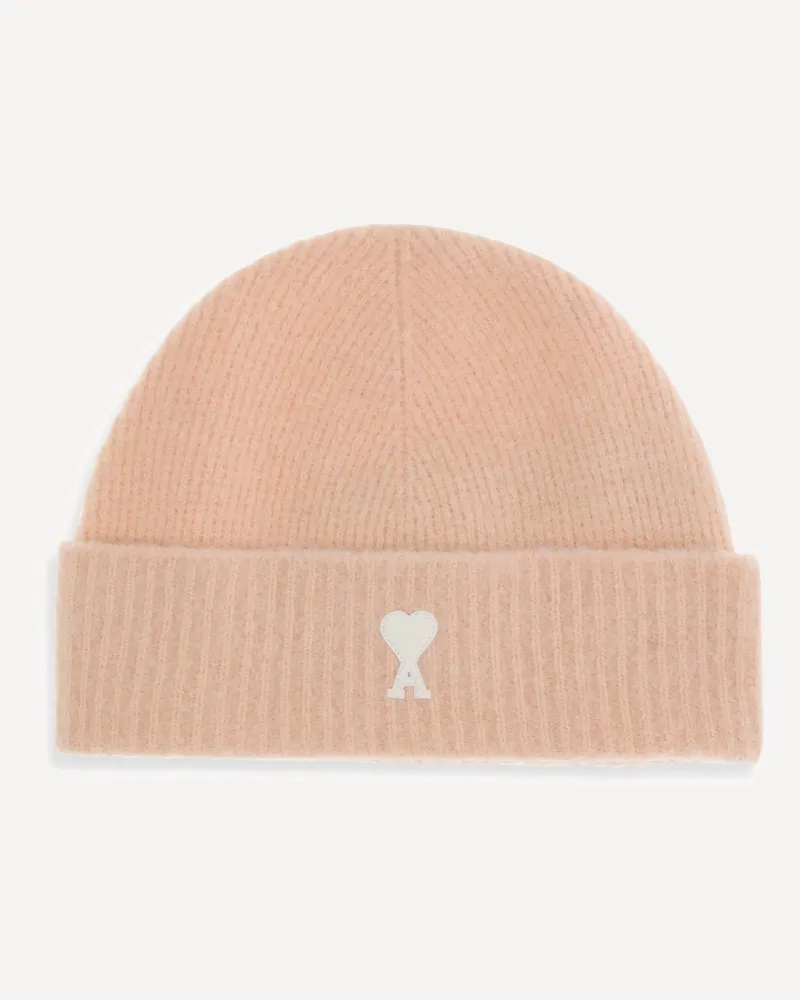 AMI Paris Ami De Coeur beanie Hat Male Pink