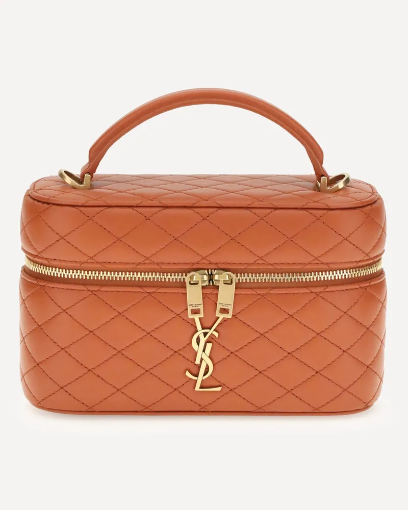 Saint Laurent Vanity Gaby leather Handbag Female Orange