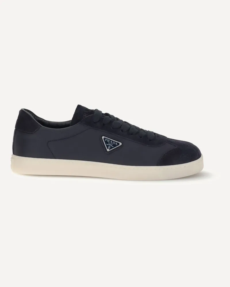 Prada Leather Sneakers Male Blue