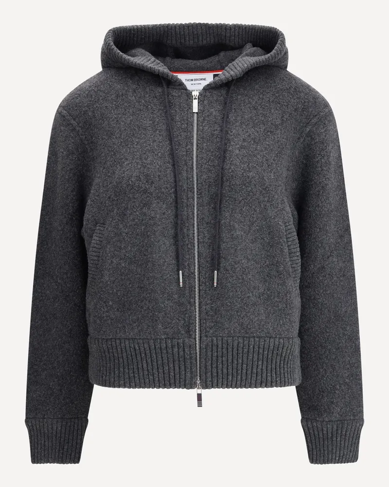 Thom Browne Wool Hoodie Female Grey