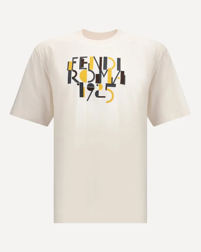 Fendi Logo T-Shirt Male White