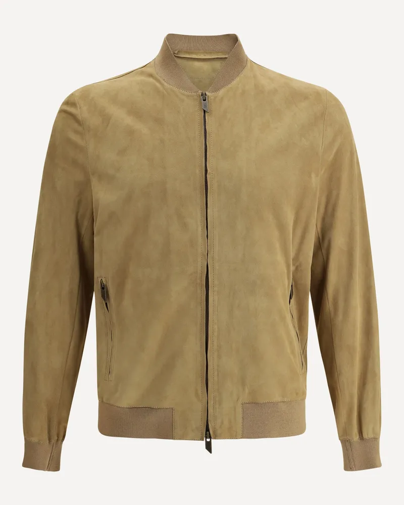 Salvatore Santoro Suede Jacket Male Beige