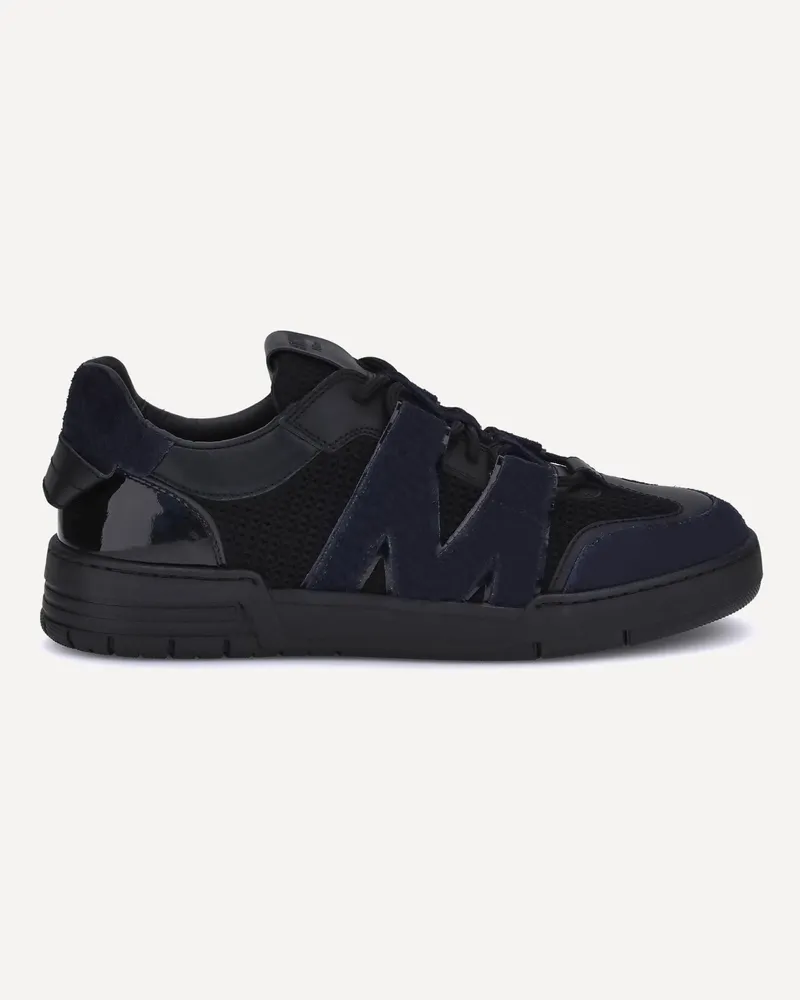 Moschino Leather and mesh Sneakers Female Black