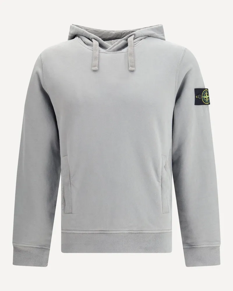 Stone Island Hoodie with logo compass Male Grey