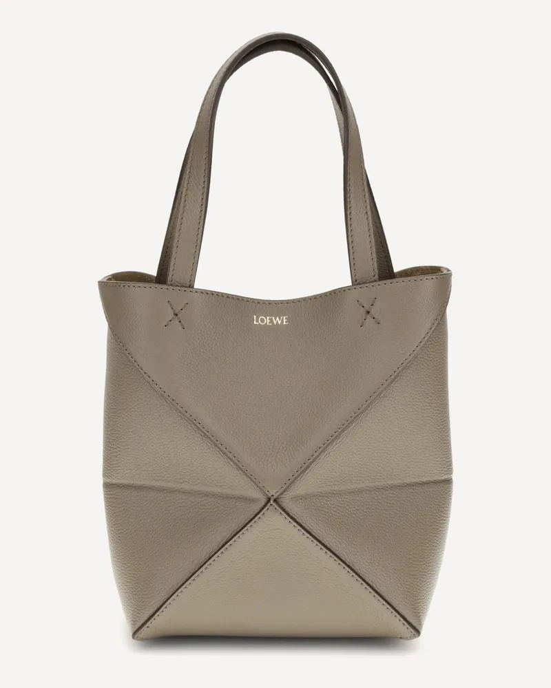 Loewe Puzzle Fold mini Tote Bag Female Grey
