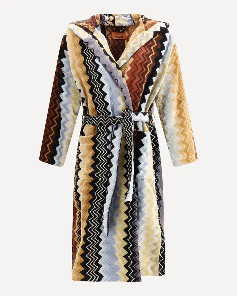 Missoni Giacomo hooded Bathrobe unisex Multicolour