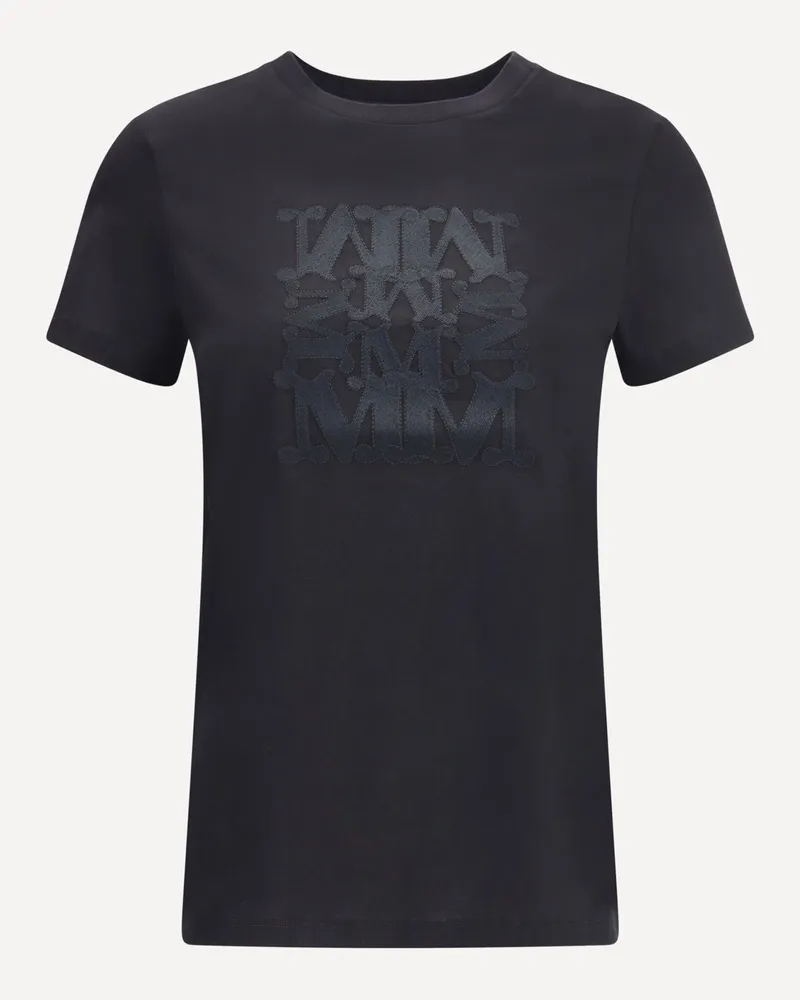 Max Mara Embroidered monogram T-shirt Female Black