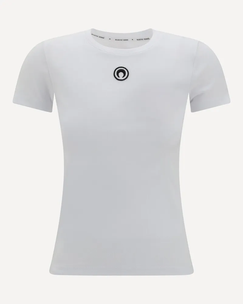 Marine Serre Logoed T-Shirt Female White