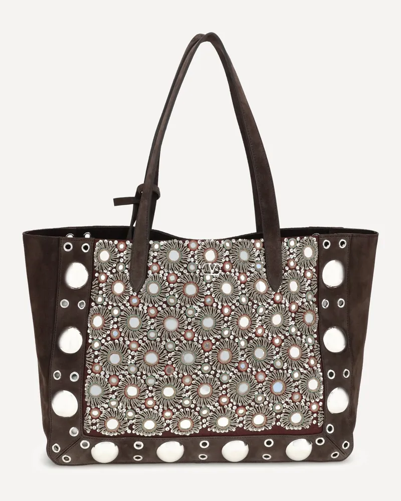 Valentino Garavani Nellcôte medium Tote Bag Female Brown