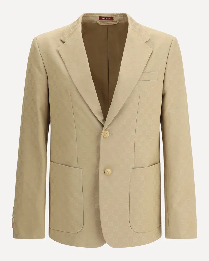 Gucci GG jacquard Blazer Male Beige