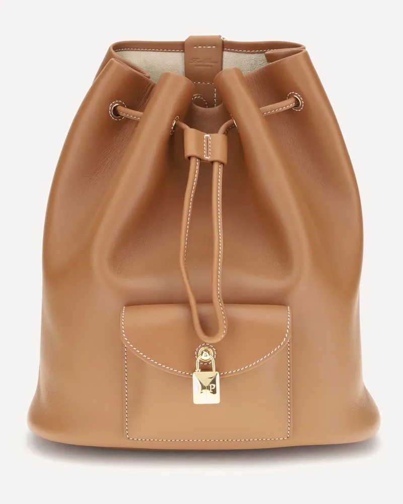 Loro Piana Extra Drawstring L27 Backpack Female Brown