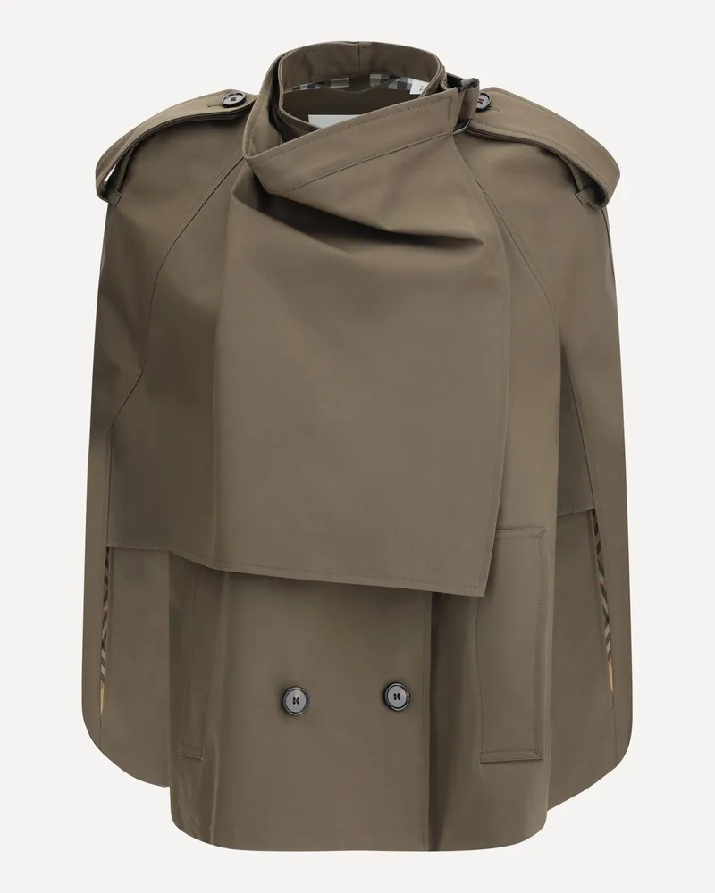 Burberry Cotton Cape Female Green