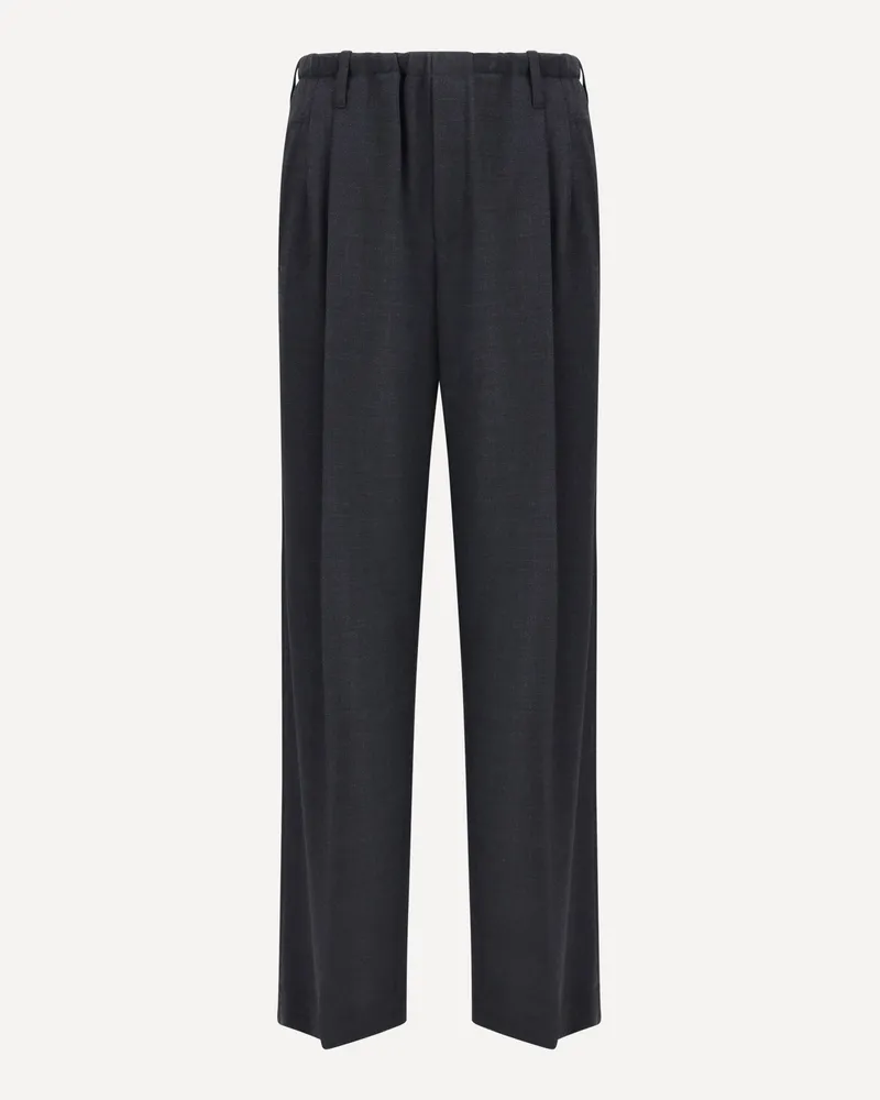 Brunello Cucinelli Sartorial Track Trousers in Virgin Wool crêpe Fluid twill Female Grey