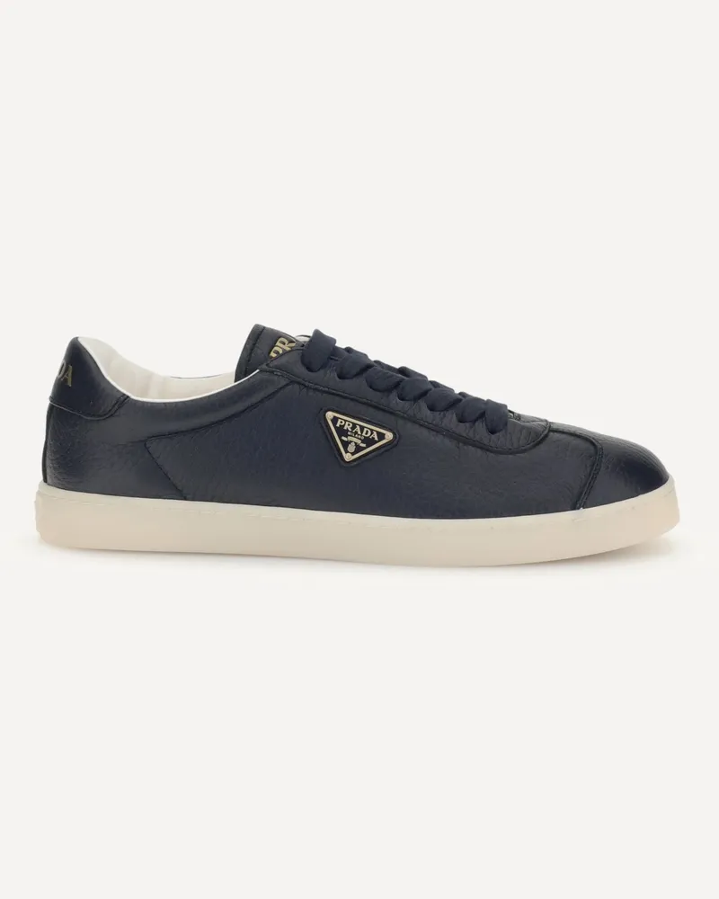 Prada Leather Sneakers Male Blue