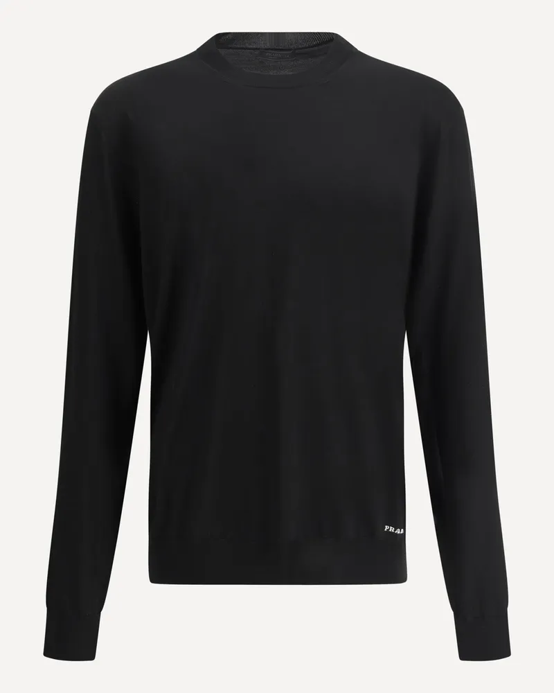 Prada Recycled silk sweater Male Black