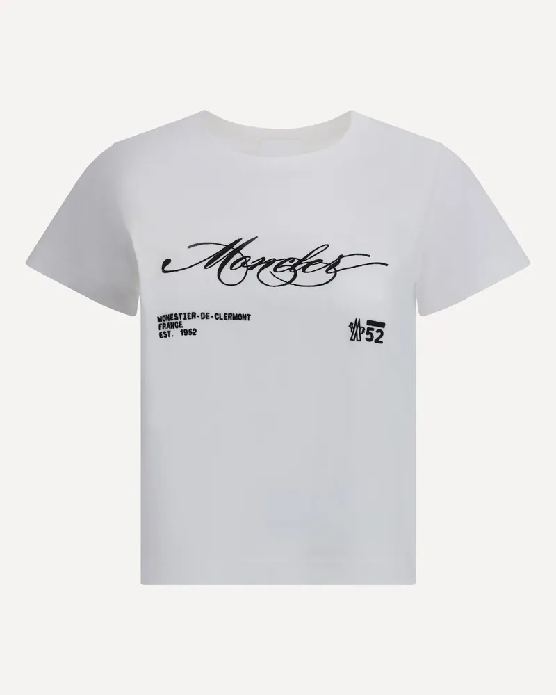 Moncler Logo crop T-Shirt Female White
