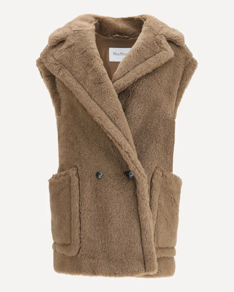 Max Mara Teddy alpaca and wool Vest Female Brown