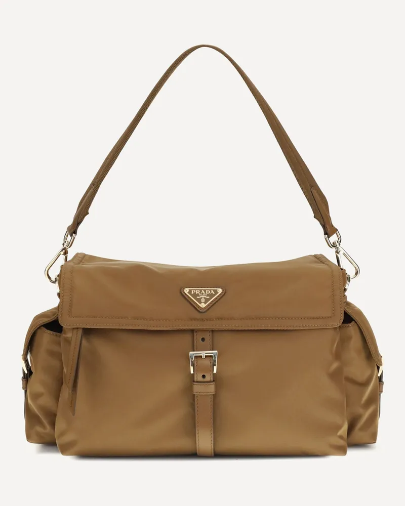 Prada Re-Nylon Explore large Shoulder Bag Female Brown