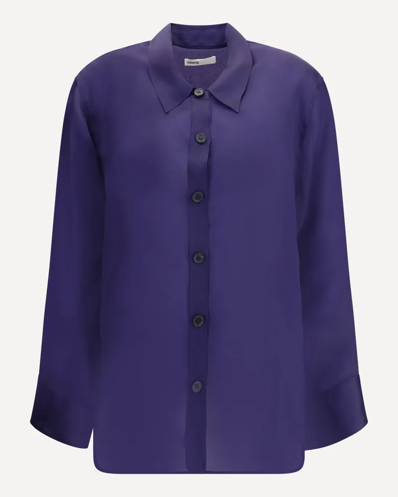 KHAITE Semi-sheer Herschel Top Female Purple