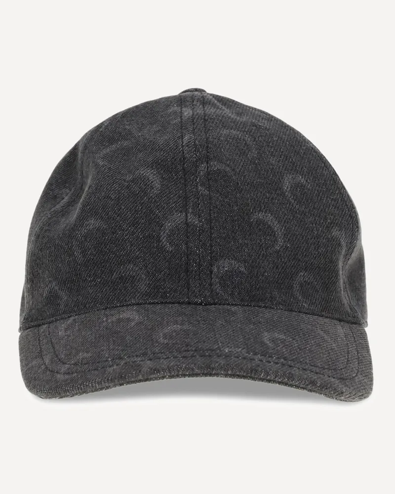 Marine Serre Moon Laser Denim Baseball Hat Female Grey