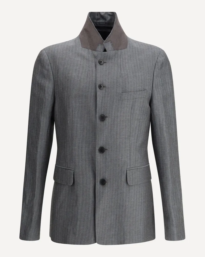 Dries van Noten Wool and linen Blazer Male Grey