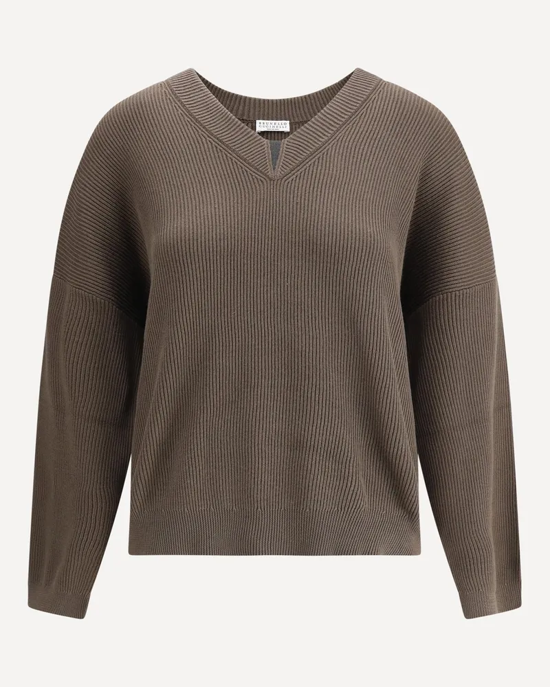 Brunello Cucinelli V-neck Sweater Female Green