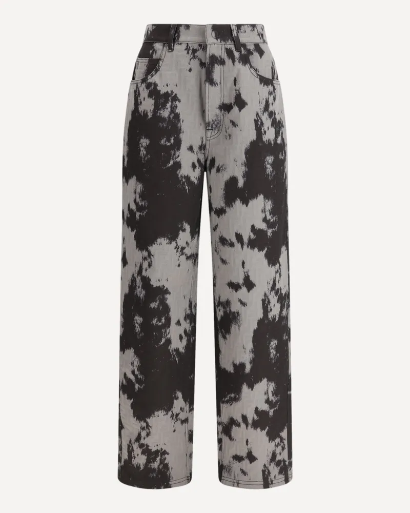 Fendi FF Animalier Print Jeans Female Black