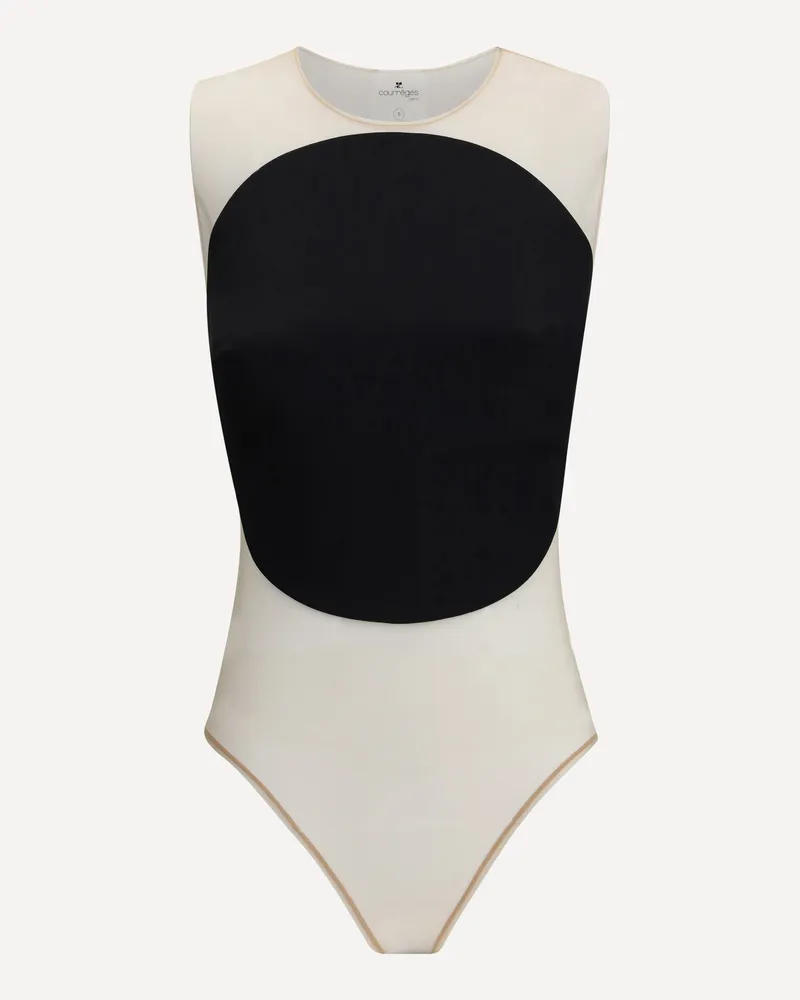 Courrèges Satin illusion hoop Bodysuit Female Multicolour